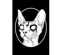 Notebook: Black Metal Sphynx Cat Journal Diary | Gothic Goth Wicca Witch Witchy | A5 6x9" | 120 Lined Pages