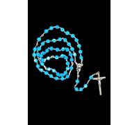 Notebook: Blue Rosary Beads Catholics Pray Mama Mary Devotee Prayer Black Lined Journal Writing Diary - 120 Pages 6 x 9