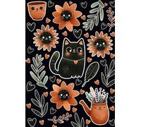 Notebook: Boho cats, notebook A4, college ruled composition notebook, 120 pages