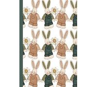 NoteBook - Bunnies With Daisy: Exercise Book 190 Lined Journal Pages | Diary | 6"x 9" Large Composition Note Book Gloss Finish Paperback (Notebook lined pages with blank Date and Page number)