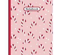 Notebook: Candy Canes | Christmas | 7.5x9.25 inches | 120 pages | Wide Lined
