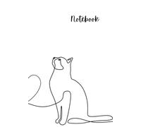 Notebook: Cat heart outline graphic image notepad journal, 6x9" 120 pages, perfect for cat lovers