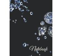Notebook: Classic Black Background and Diamonds Bling Journal | 120 College-ruled Pages | 8.5 x 11 - A4 Size - Journal, Notebook, Diary, Composition Book)