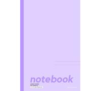 Notebook, College Lined Paper 120 Sheets 6 x 9: Kawaii Cute Minimalist Pastel Purple for Work, School, Students, Girls, and Boys