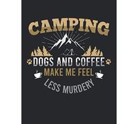 Notebook College Ruled 8.5 x 11 Inches Journal Softcover Design: Camping with dog and coffee is my therapy camper humor: 120 College Ruled Pages in 8.5 x 11 Inches Format