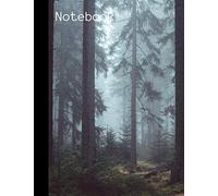 Notebook: College Ruled Lined Notebook Journal | Misty Forest Woods Nature Cover Composition Notebook | Large 8.5x11in 100 Pages