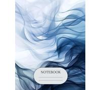 Notebook - College Ruled - Modern Blue Abstract Lined Paperback for School, College, University and Work - 8.5 x 11 - 140 Pages