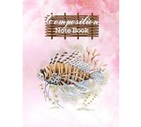 Notebook composition with a light pastel pink cover featuring a picture of a deep-sea fish.: For students and schools Suitable for women and men Office staff Teenagers, women, men, 8.5x11, 100 pages.