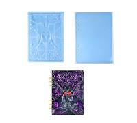 Notebook Cover Epoxy Resin Silicone Molds with Loose Binder Rings Kits Notepad Casting Tool Handmade Mold Notebook Mold