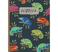 Notebook: Cute Chameleon Laying on Branches Cartoon Cover - Lined Notebook, Diary, Track, Log & Journal - Gift Idea for Kids, Teens, Men, Women (8"x10" 120 Pages)