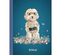 Notebook: Cute Dog with Camera - Composition Notebook with 100 Wide Ruled Pages - Flexible Cover
