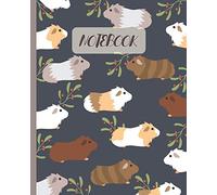 Notebook: Cute Guinea Pigs Cartoon Cover - Lined Notebook, Diary, Track, Log & Journal - Gift Idea for Boys Girls Teens Men Women (8"x10" 120 Pages)