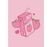 Notebook: Cute Peach Juice Notebook Journal Diary | Kawaii Aesthetic Vaporwave | Japan Japanese South Korea Korean | A4 8x11” | 120 Lined Pages