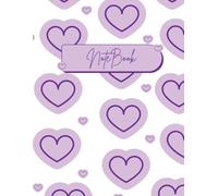 Notebook: Cute Purple Hearts Pattern Journal for Writing, Aesthetic Notebook for Girls, Teens and Women.