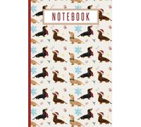 Notebook: Cute Sausage Dog Christmas Stocking Filler Gift, Blank Lined Wide Ruled Pages, Novelty Dachshund Present For Girls, Boys, Women, Men, Dog Lovers & Pet Owners