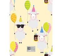 Notebook: Cute sheep on yellow cover and Lined pages, Extra large (8.5 x 11) inches, 110 pages, White paper: Volume 4 (Cute sheep on yellow notebook)