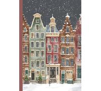 Notebook: Cute Townhouses in Winter, 120 rules pages, 5.5'' x 8''