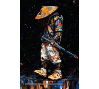 NOTEBOOK: Cyber Ninja Neon Orange: Matte Cover | 200 Lined Pages | Futuristic Cyberpunk Art Journal for Notes, Gaming & Creativity