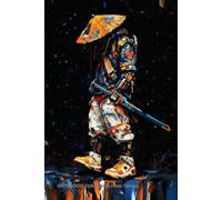 NOTEBOOK: Cyber Ninja Neon Orange: Matte Cover | 200 Lined Pages | Futuristic Cyberpunk Art Journal for Notes, Gaming & Creativity