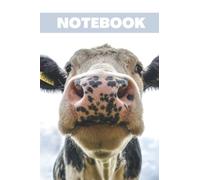 Notebook: Dairy Cow Lined Journal Notebook With Cow Headshot Interior | 120 Pages, 6' x 9' | For Homesteaders and Farmers