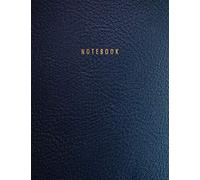 Notebook: Dark Blue Leather Style Softcover Executive Notebook with Gold Lettering | 150 College-ruled Pages 7mm | 8.5 x 11 - A4 Size Journal (Notebooks & Journals)