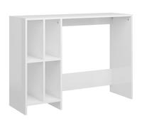 vidaXL Notebook Desk High Gloss White Engineered Wood Laptop Workstation Desk