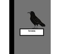 Notebook: Edgar Allan Poe Composition Journal, Blank Lined Diary, Notepad: A Black, White, & Gray Cover with Ravens / Crows / Tree Branches, Size 8.5 x 11, 150 Lined Pages