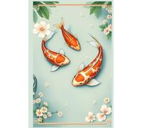 Notebook: Elegant Japanese Style Koi Fish Artwork Notebook (150 pages)