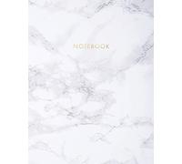 Notebook: Elegant White Marble with Gold Lettering - Marble & Gold Journal | 150 College-ruled Pages | 8.5 x 11 - A4 Size (Marble and Gold Collection - Journal, Notebook, Diary, Composition Book)