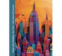 Notebook Empire State Building- New York: Blank lined paper - Unite States Of America Illustration: 8.5x11 Inches - papercut design - Journal