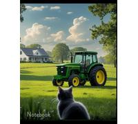 Notebook: Farmhouse Cat Life Journal for gratitude, ideas, notes etc. |140 pages 8.25" H x 6.50" W. Back cover is black with a small white pawprint in ... small tractor icon on bottom right corner.