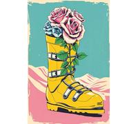 Notebook Floral Ski boot-roses
