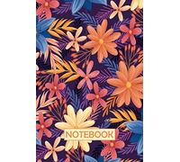 Notebook: Flowers with purple background Cover - Grid paper notebook, notebook journal, graph composition notebook, small - size 4 x 6 inches, cute gift for women and girls.