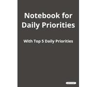 Notebook for Daily Priorities: A Professional 8.27 x 11.69 inches (A4) Structured Planner for Focus, Accountability & Task Control | Charcoal Matte Cover