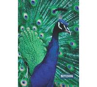 Notebook for passionate about beautiful feathers: Pretty Peacock Cartwheeling