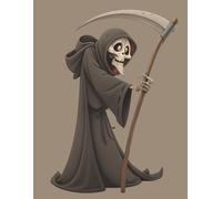 Notebook- Grim Reaper: Cool cover notebook-Perfectly sized at 8.5” x 11” with 120 lined pages.