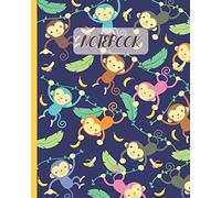 Notebook: Hanging Monkeys Cartoon & Bananas (Volume 2) - Lined Notebook, Diary, Track, Log & Journal - Cute Gift Idea for Boys Girls Teens Men Women (8"x10" 120 Pages)