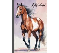 Notebook Horse Spirit, Sundance: lined notebook, 320 pages, hardcover, brown and white pinto horse