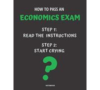 NOTEBOOK HOW TO PASS AN ECONOMICS EXAM: READ THE INSTRUCTIONS START CRYING 7,5x9,25