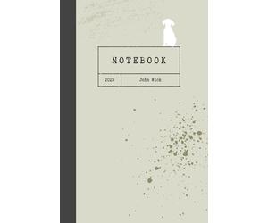 Notebook: John Wick Action Movies Notebook, Matt Finish, High Quality College Line Ruled Notebook for Taking Notes Writing Workbook for everyone: It can be a great gift for all movie buff