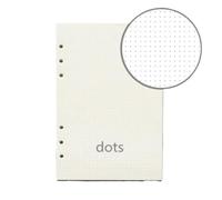Notebook Journal 45 Sheets/90pages Ring Notebook Insert Refills 6 Holes Loose Leaf Papers Journals A5 A6 A7Spiral Diary Planner Inner Core(Dotted,A5 142x210mm)