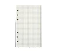Notebook Journal 45 Sheets A5 A6 A7 Loose Leaf Notebook Refill Spiral Binder Inner Page Line Blank Craft Grid Inside Paper Stationery(A6 Gird)