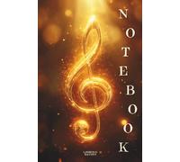 NOTEBOOK Journal, Diary, Lined Paper, Size 5.5x8.5 in.: Treble Clef, 66 Pages of Lined Paper