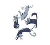 Notebook: Journal/Diary with funny cats (100 pages in line on both sides, convenient size 6x9. Creative design, quality matte cover).