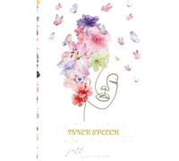 Notebook Journal Inner Speech Theme: Notebook with beautiful coloured water flowers and sensible quote for inner power