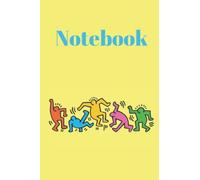 Notebook: Keith Haring Modern Colorful Blank Lined Notebook
