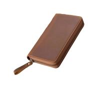 Notebook Leather Covers Zip Leather Covers for 7.28 x 3.54 Inch Field Notes Journal with Elastic Pen Slot Company for Professionals
