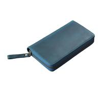 Notebook Leather Covers Zippered Leather Covers For 7.28x3.54In Field Notes Journal With Elastic Pen Slot Planner Case