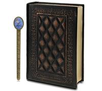 Notebook, Leather Vintage Embossed Cover Life Story Book Blank Hardback Scrapbook Travel Ultra Thick Writing Journal Work Diary