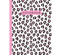 Notebook: Leopard Print Pink Composition Notebook - College Ruled 100 Pages - Large 8.5 x 11 - Pink Leopard For Girls
